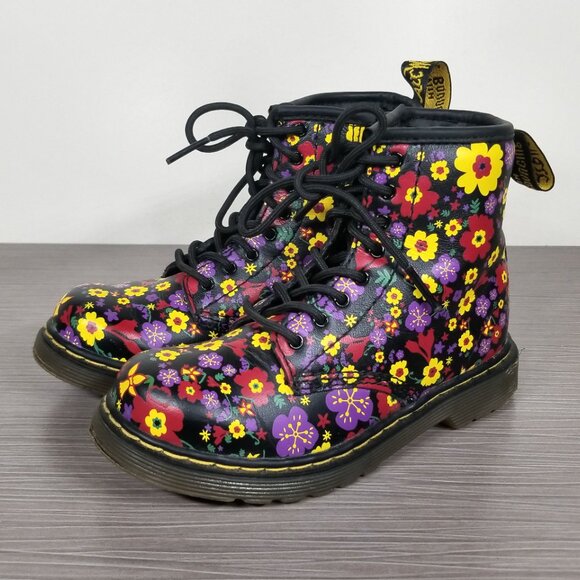 Dr Martens Brookley Vintage Garden Softy Floral Booties, Junior Size 10 US / 27 - Picture 4 of 11